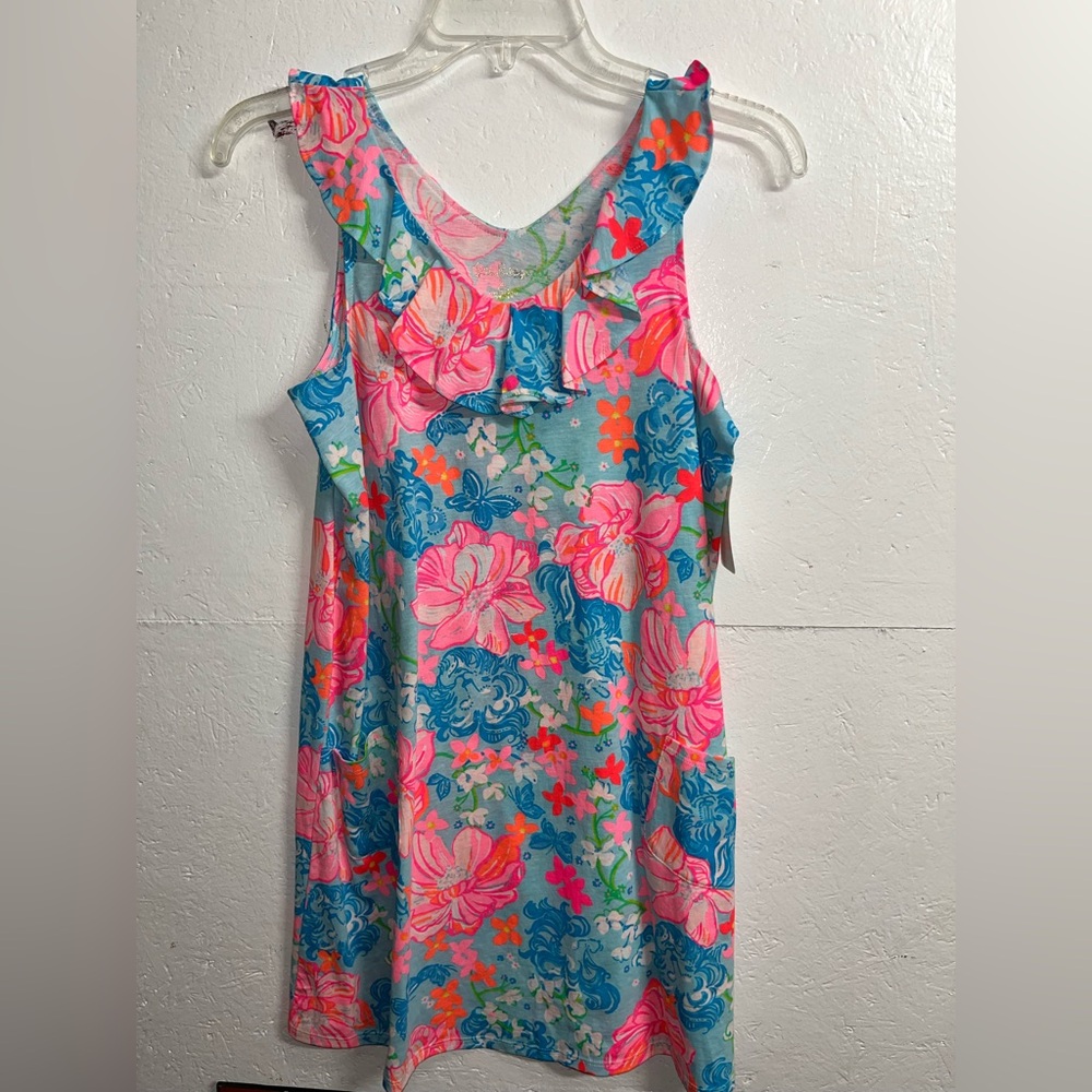 LILLY PULITZER  Sleeveless Dress- Pink and Blue Sz 12/14